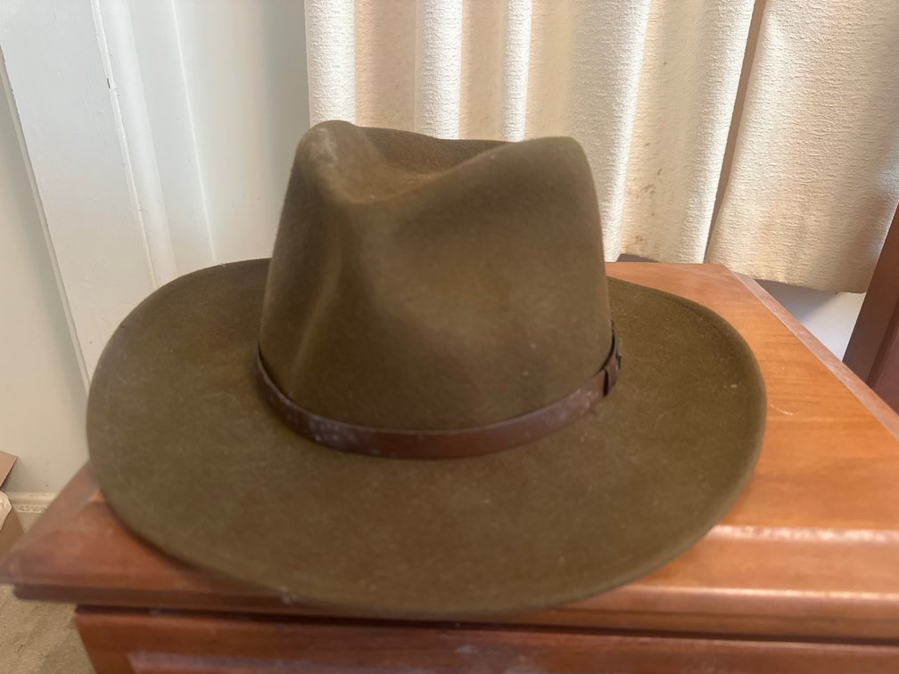 Wrangler Rugged Wear 100% Wool Felt Hat, Size Large