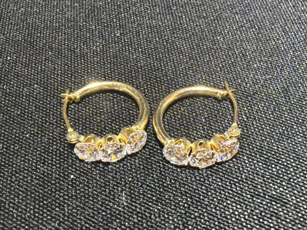 14K Yellow Gold Hoop Earrings