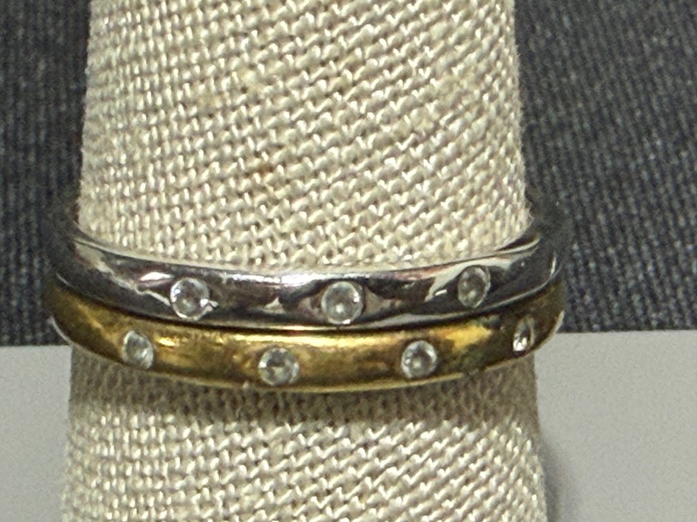 Technibond Sterling Silver Stone-Set Band Rings