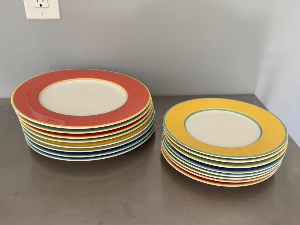 Fitz and Floyd Correlations Ceramic Dinner and Salad Plates