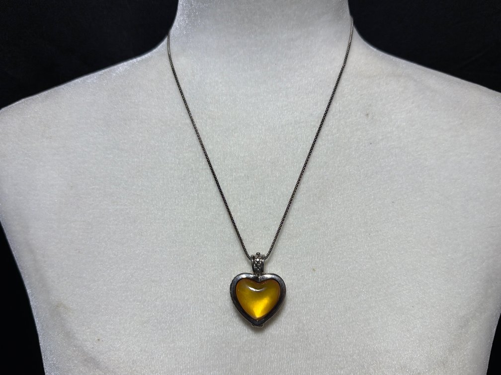 Sterling Silver Interchangeable Heart Pendant Necklace