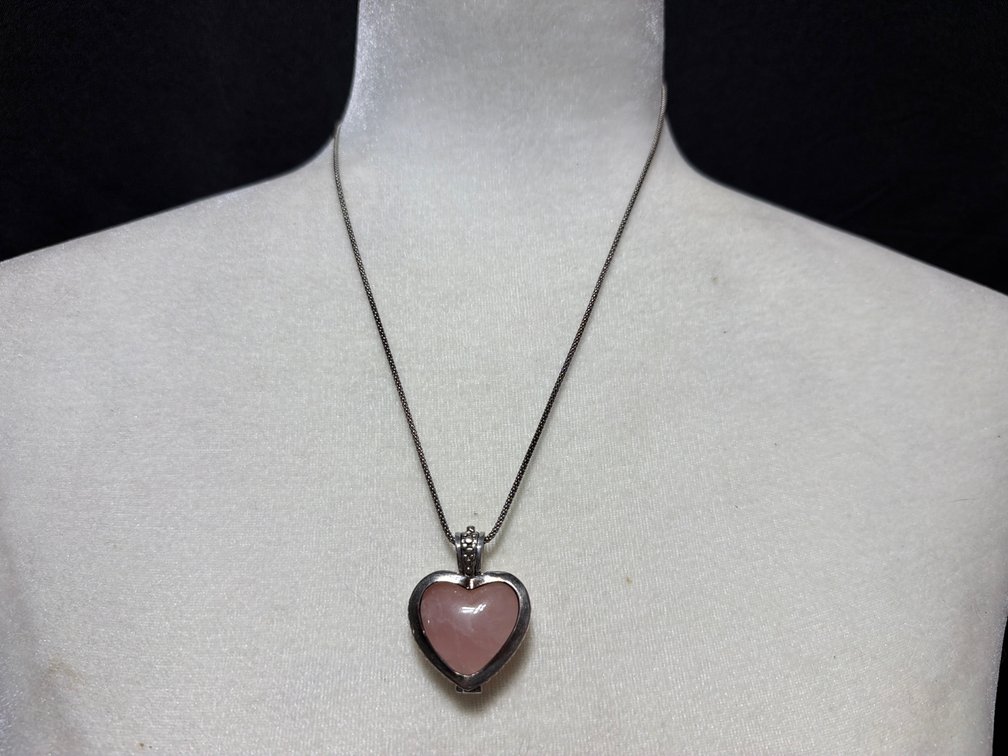 Sterling Silver Interchangeable Heart Pendant Necklace