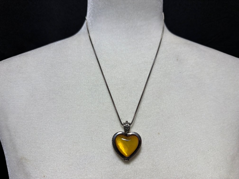 Sterling Silver Interchangeable Heart Pendant Necklace