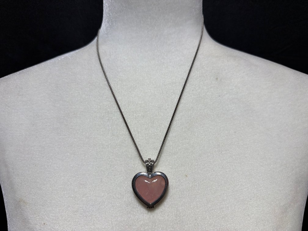 Sterling Silver Interchangeable Heart Pendant Necklace