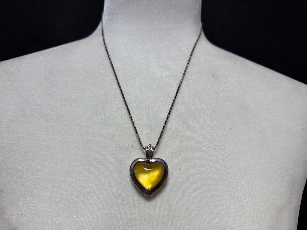 Sterling Silver Interchangeable Heart Pendant Necklace