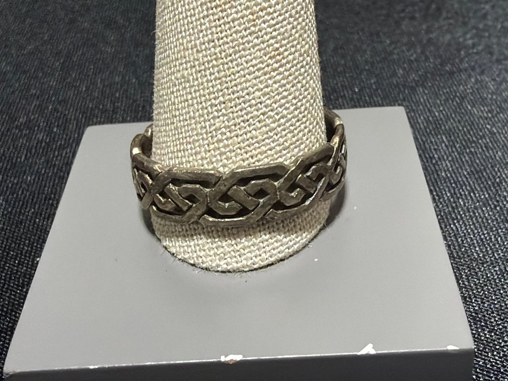 Sterling Celtic Knot Interlace Openwork Band Ring