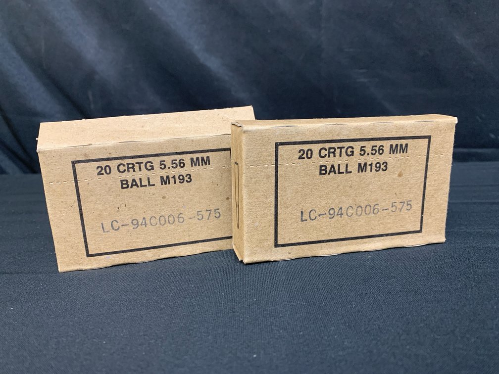 Two 5.56 mm Ball M193 Ammunition