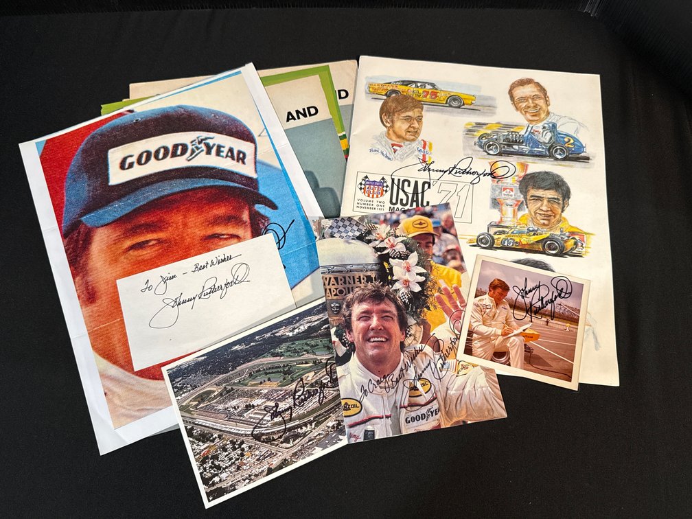 Johnny Rutherford Autographed Photos and Racing Ephemera