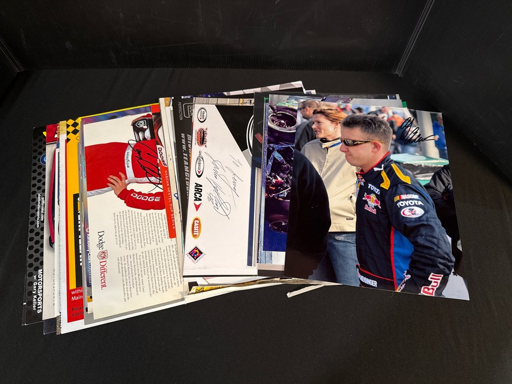 Autographed NASCAR and Motorsport Hero Cards and Photos