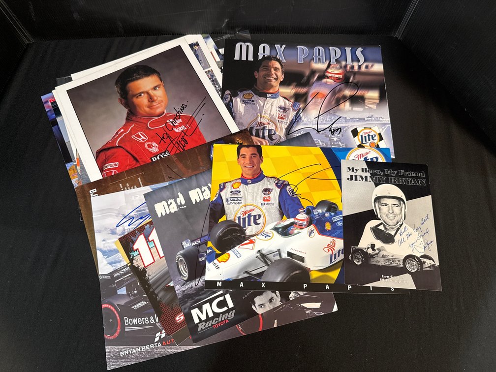 Autographed IndyCar and Racing Driver Hero Cards and Photos