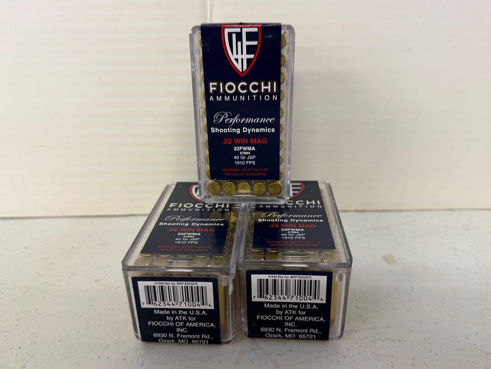 Fiocchi Performance Shooting Dynamics .22 Win Mag Ammunition