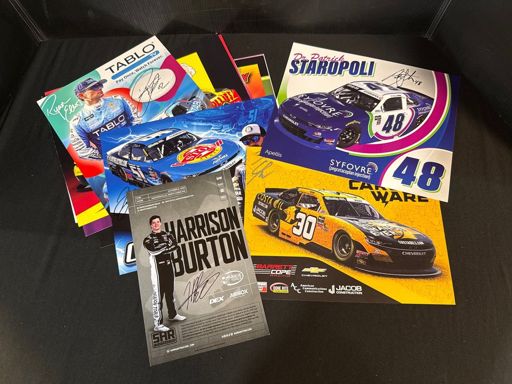NASCAR Autographed Driver Promotional Hero Cards