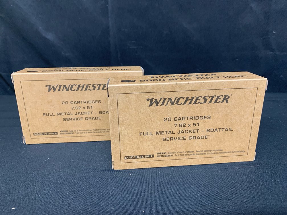 Winchester Service Grade 7.62 x 51 147 Grain Ammunition
