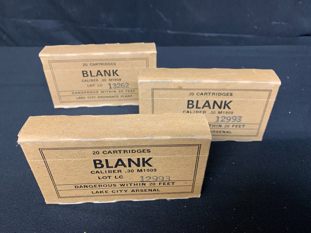 Caliber .30 M1909 Blank Ammunition Cartridge Boxes