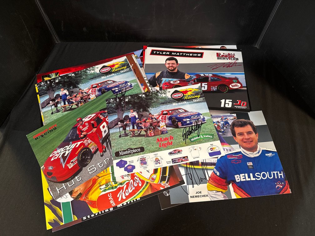 Autographed NASCAR Promotional Hero Cards and Photos