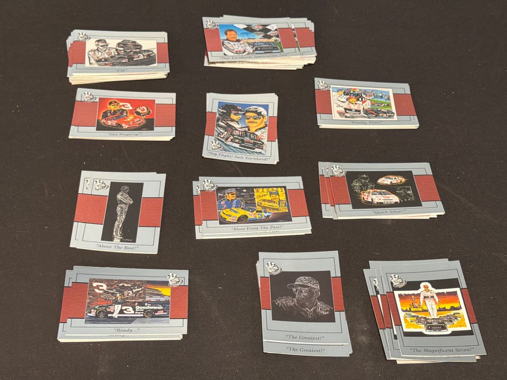10 Rare Dale Earnhardt Sam Bass NASCAR Trading Card Sets