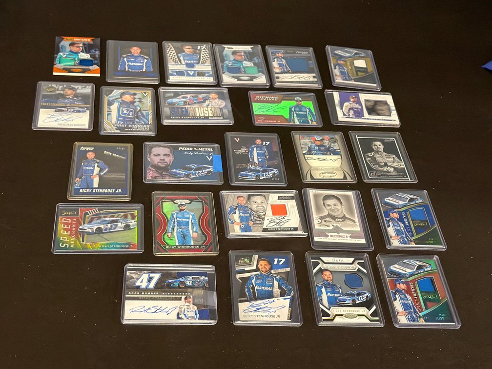 24 Ricky Stenhouse Jr. NASCAR Autograph and Relic Trading Cards