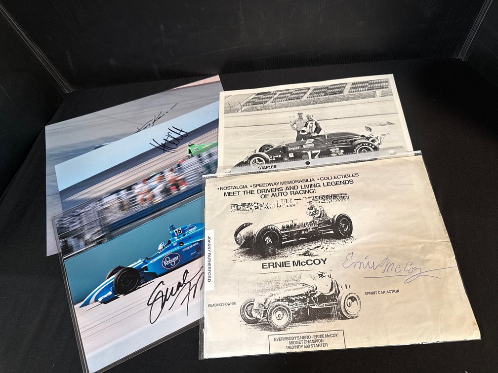Autographed IndyCar and Auto Racing Photographs and Cards