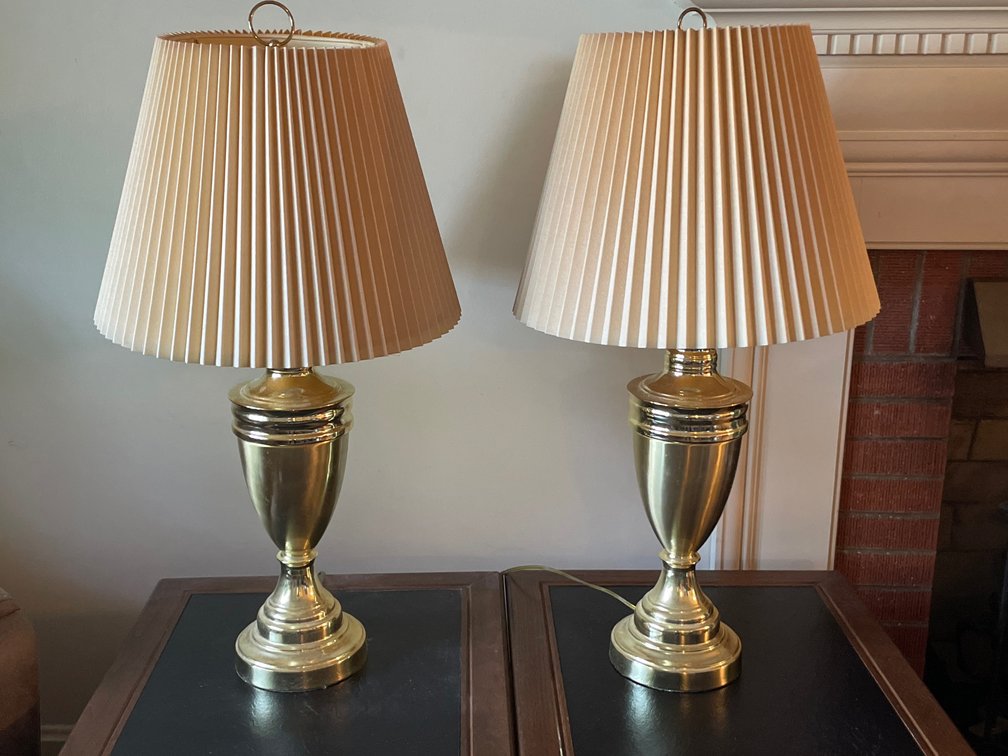 Brass Urn-Form Table Lamps