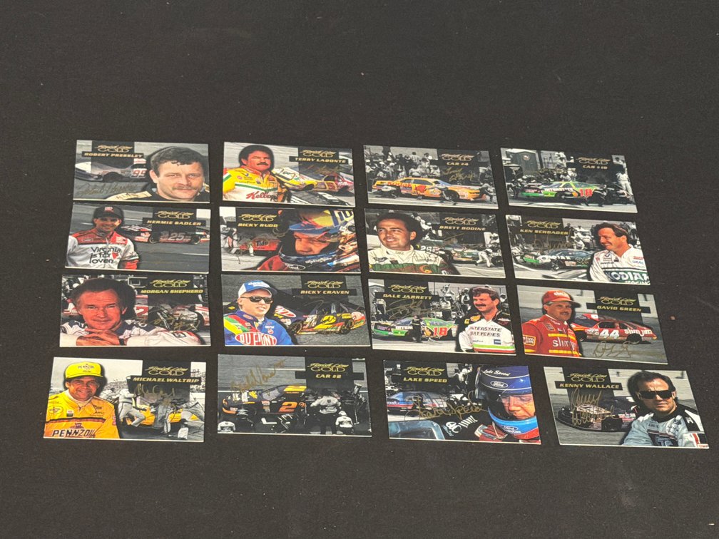 Finish Line Gold Autographed NASCAR Trading Cards
