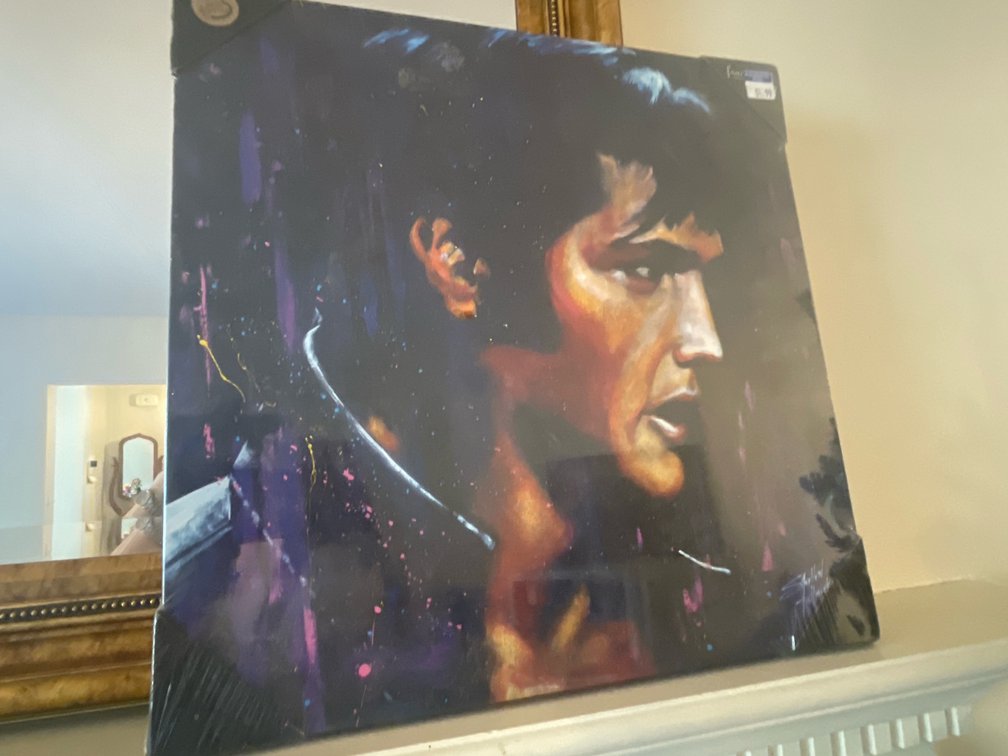 Stephen Fishwick Elvis Presley Stretched Canvas Art Print