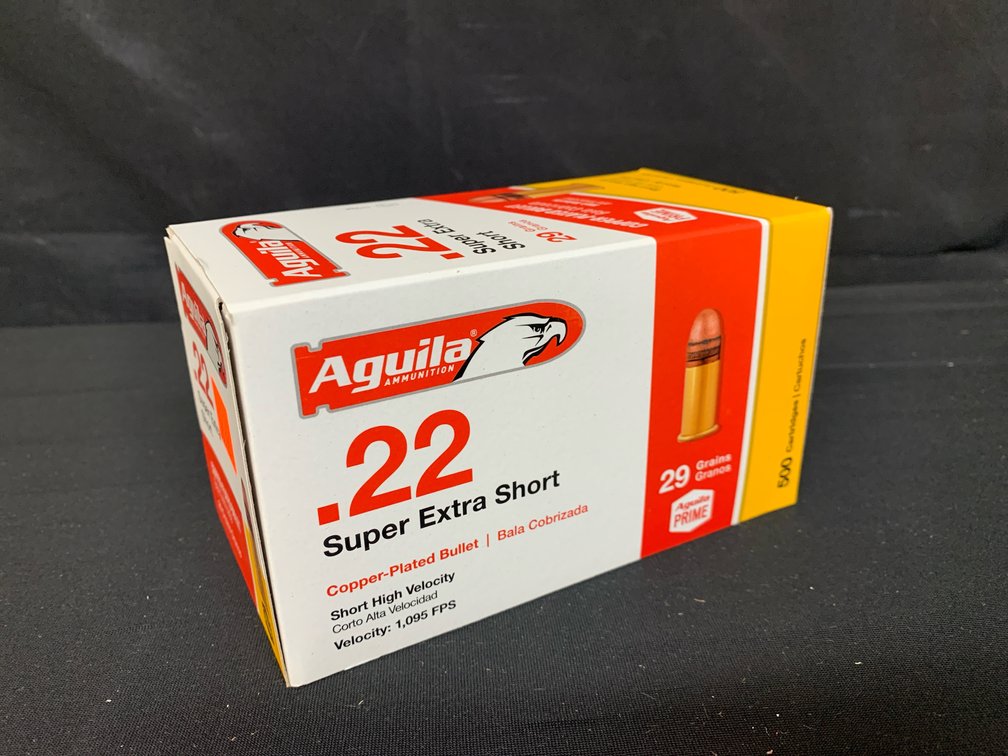 Aguila .22 Super Extra Short Ammunition, 500 Rounds