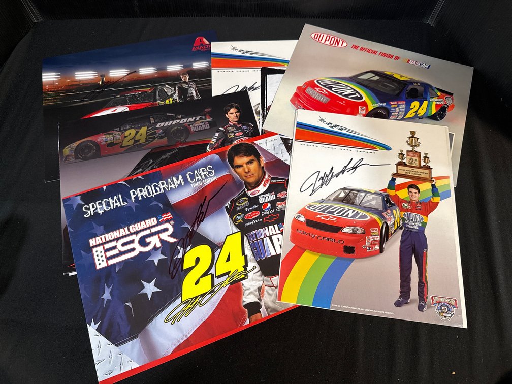 Jeff Gordon Autographed NASCAR Promotional Prints and Cards