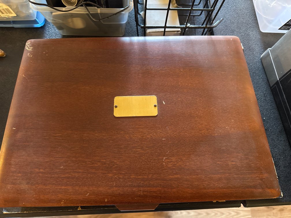 Wooden Flatware Chest with Silver-Tone Flatware