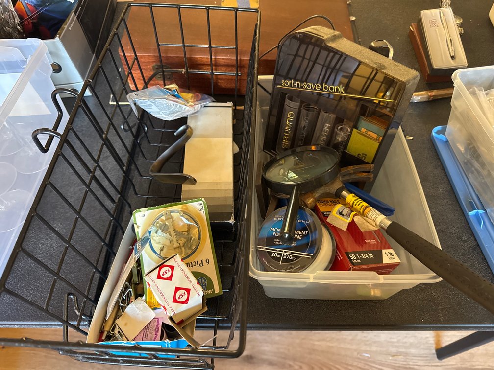 Hand Tools, Hardware, Fishing Line, and Household Items