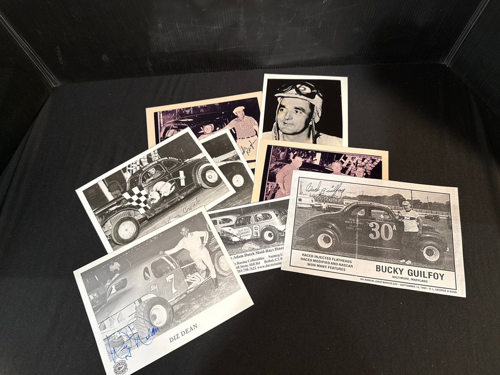 Signed Stock Car Racing Photographs and Cards
