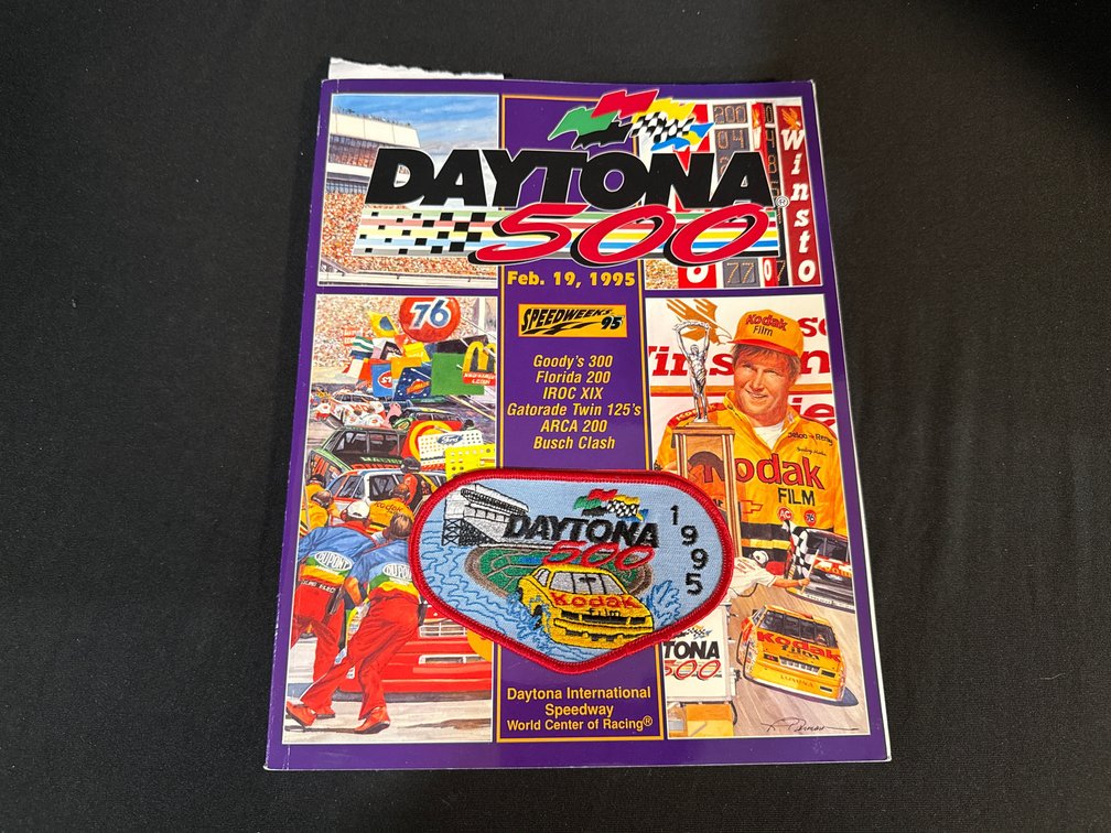1995 Daytona 500 Autographed Program and Embroidered Patch