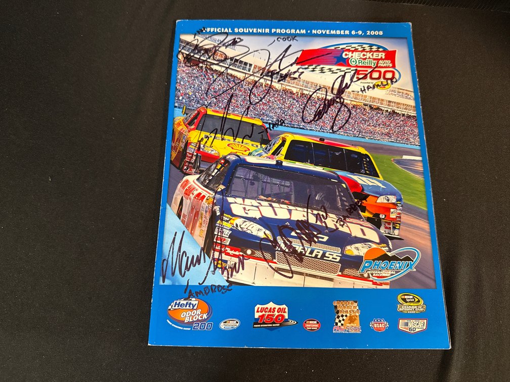 NASCAR Phoenix International Raceway 2008 Signed Program and Flyer