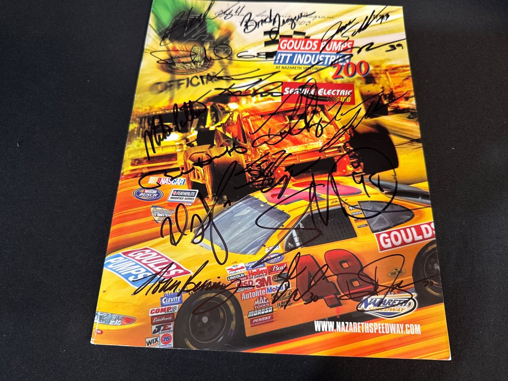 NASCAR 2003 Nazareth Speedway Autographed Race Program