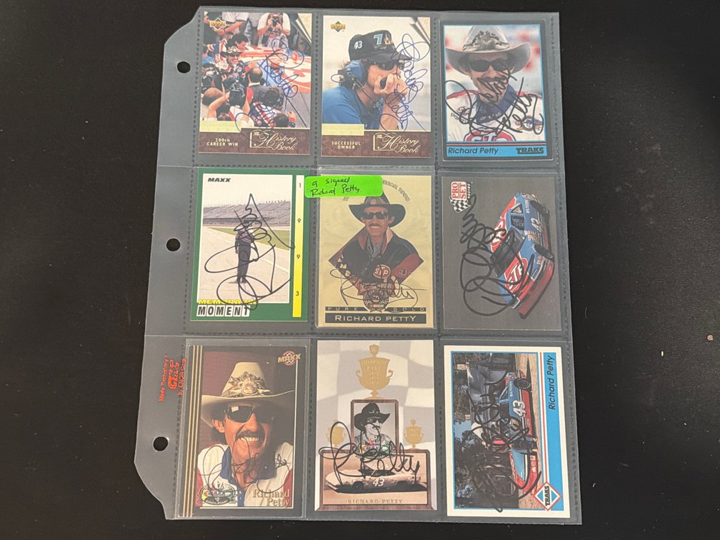 Richard Petty Autographed NASCAR Trading Cards