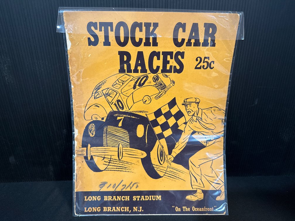 Long Branch Stadium Stock Car Races Program and Roster Sheet