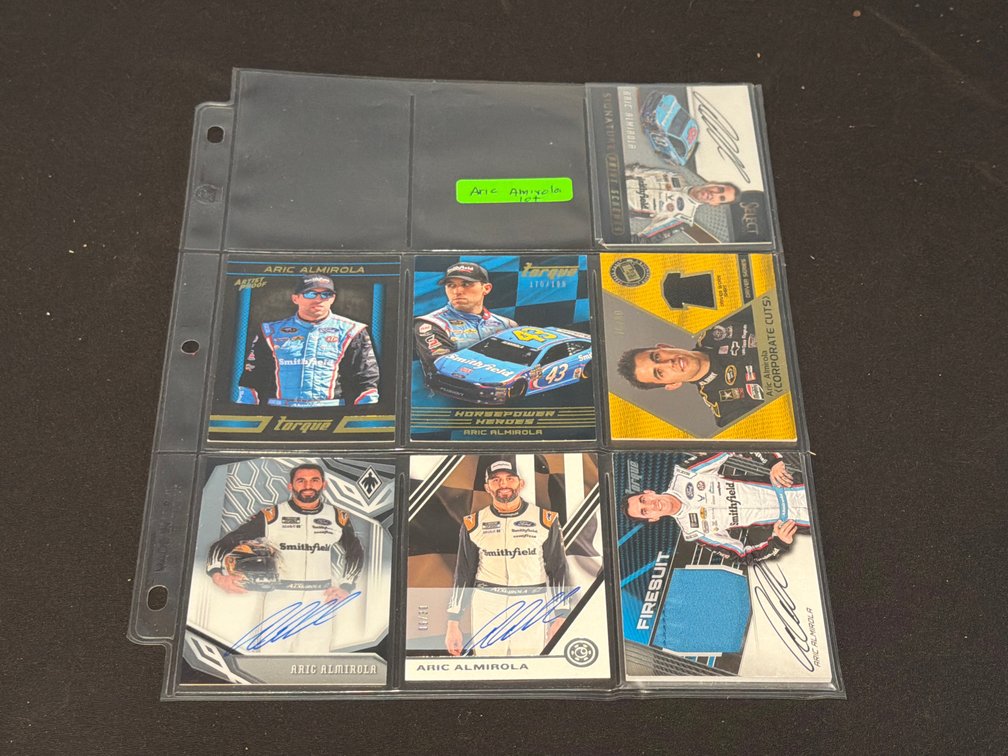 Aric Almirola NASCAR Autographed and Relic Trading Cards