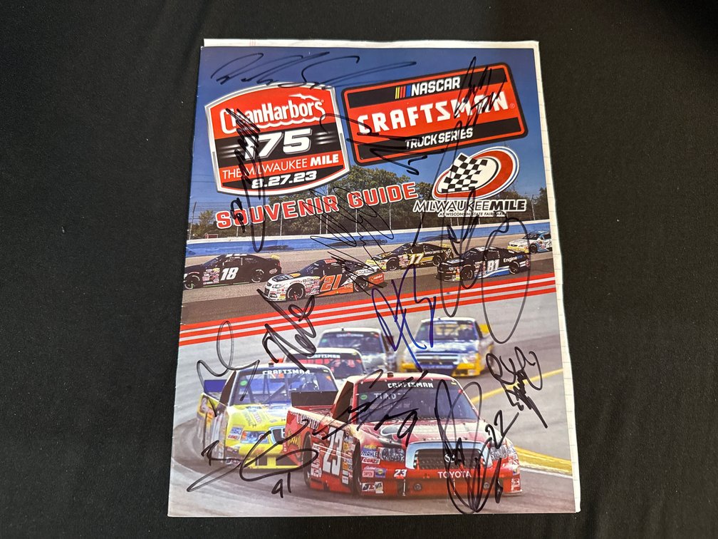 The Milwaukee Mile Autographed Souvenir Guide and Event Ticket