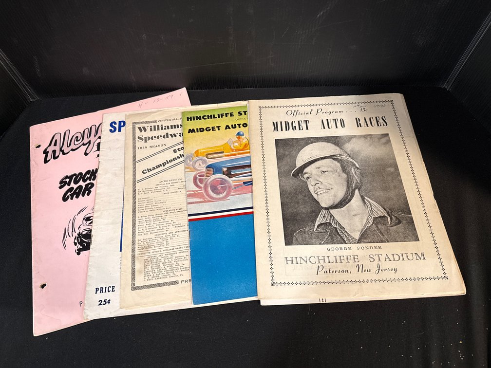 Stock Car and Midget Auto Racing Programs