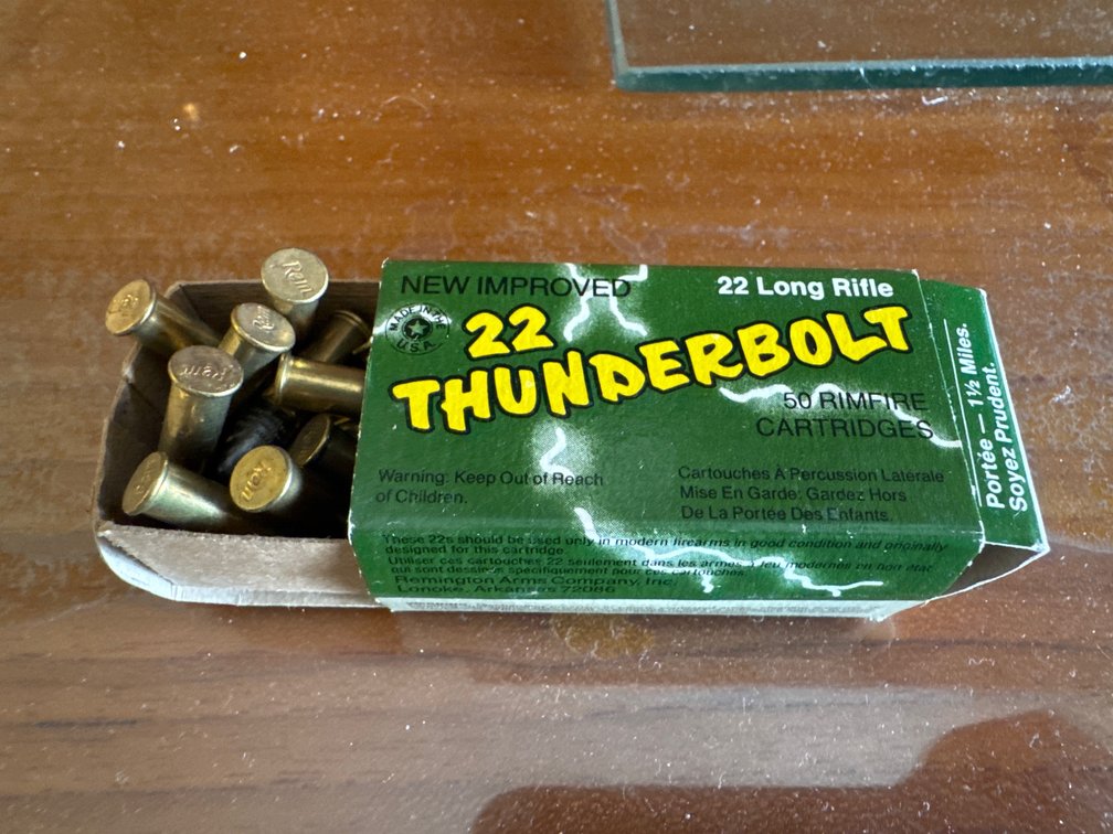 Remington 22 Thunderbolt .22 Long Rifle Cartridges