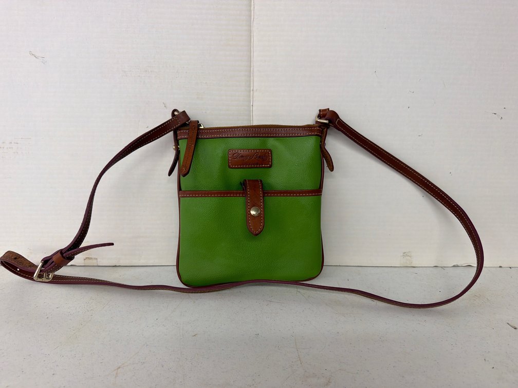 Dooney & Bourke Green Textured Leather Crossbody Bag