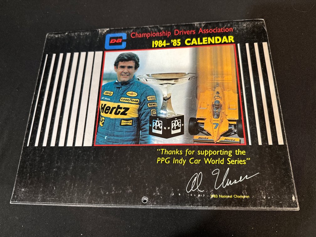 Championship Drivers Association 1984-'85 Signed Calendar