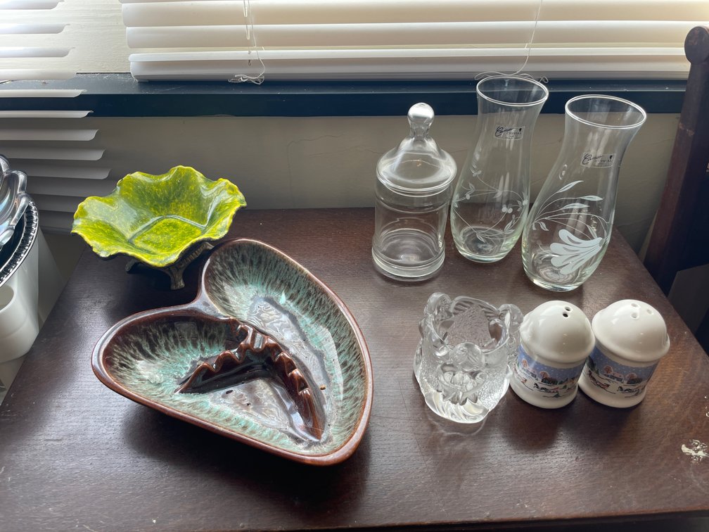 Glass Vases, Ceramic Dishes, Shakers