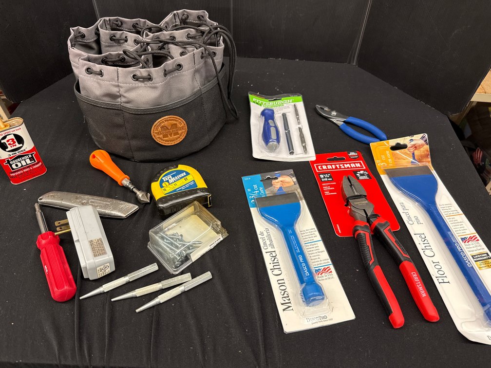 Tool Organizer Pouch and Hand Tools