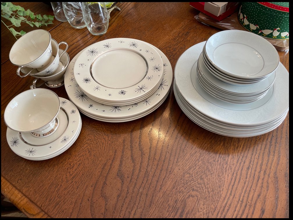 Porcelain Dinnerware Plates, Bowls, & Teacups
