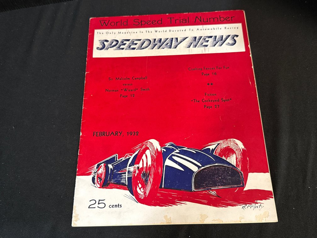 Speedway News February 1932 Magazine and Daytona Beach Brochure