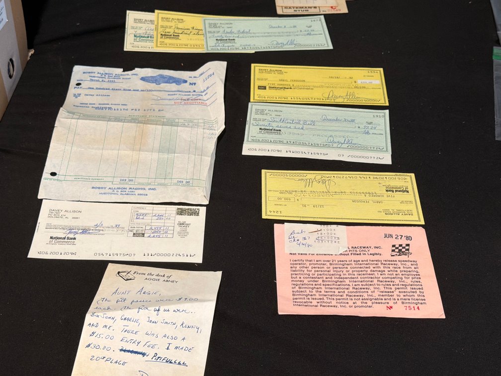 Historic Davey Allison Lot with Signed Pit Pass and More