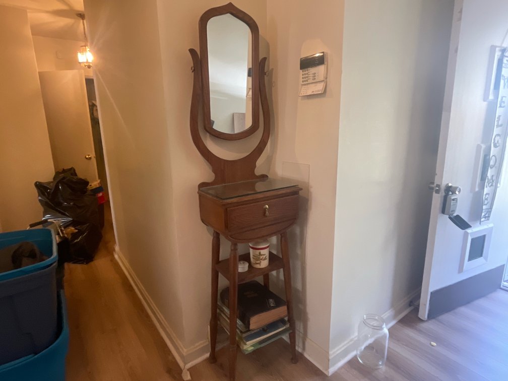 Wooden Vanity Stand with Mirror