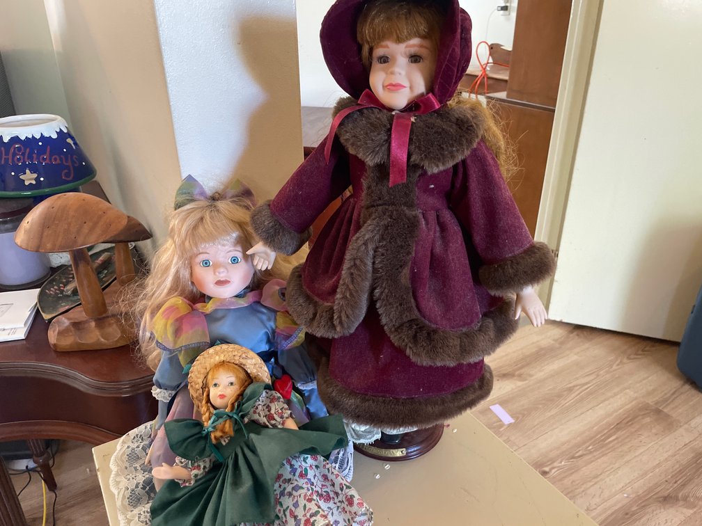 Three Collectible Porcelain Dolls