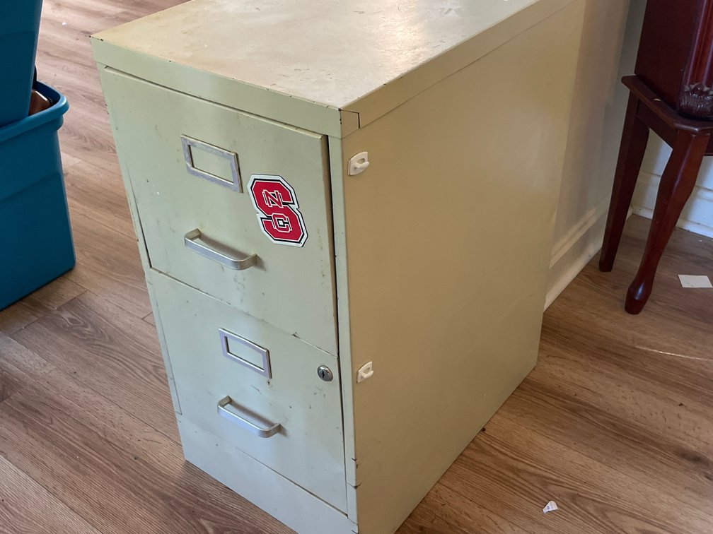 Two-Drawer Metal Filing Cabinet & Metal Lock Box
