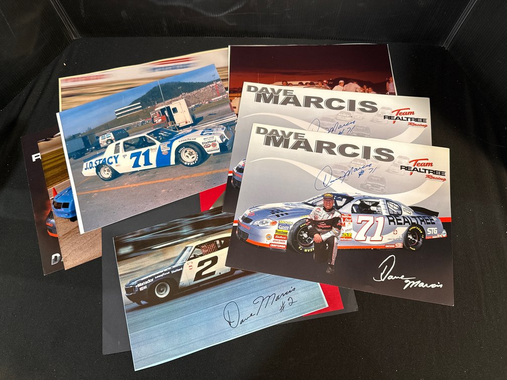 Dave Marcis Autographed NASCAR Photographs and Hero Cards